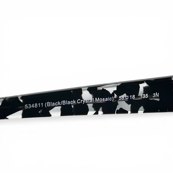 NIB Coach HC8166 (L154) Gisele Women’s Butterfly Sunglasses Black Crystal Mosaic - Picture 6 of 9